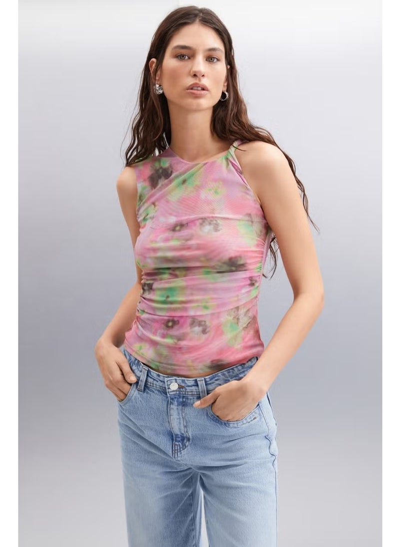 GRIMELANGE Jeri Women's Polyester Slim Pink Blouse - Image 4
